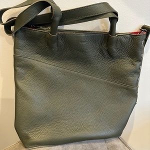 Hammitt Drew Leather Tote Olive